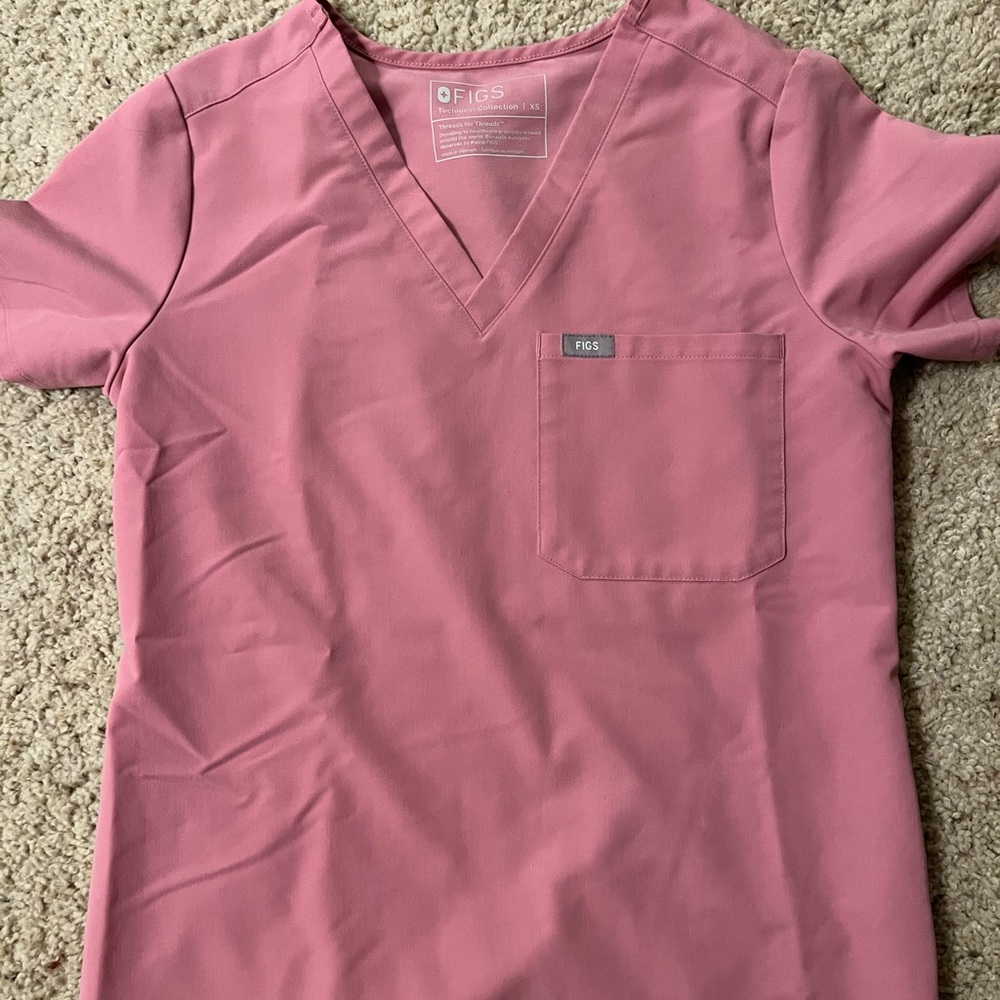 Figs Catarina one pocket pink chalk XS